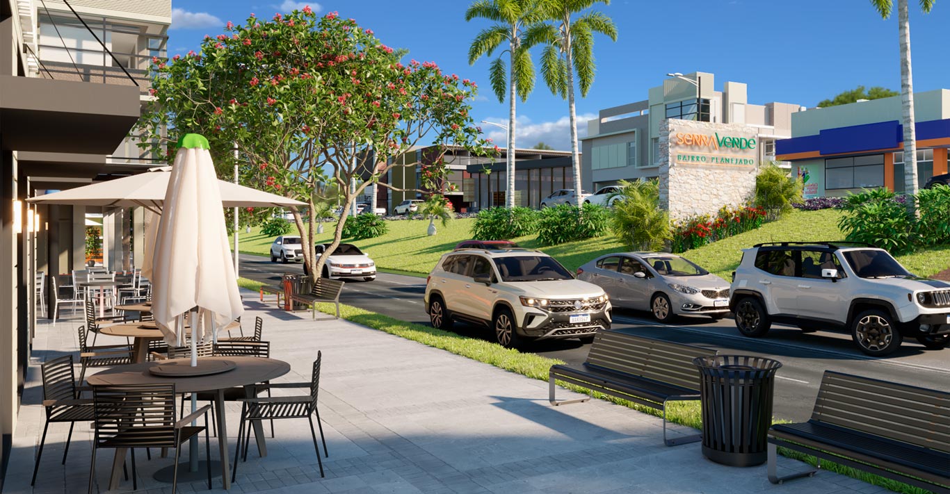 Boulevard do Serra Verde Bairro Planejado, em Santa Rita do Sapucaí